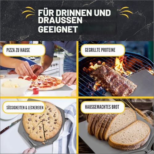 Foto von Checkered Chef Pizzaschieber, extra groß, Edelstahl mit klappbarem Griff