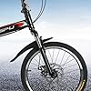 Vélo Pliant Léger a Vitesse Variable 16/20 Pouces Cadre en Acier au Carbone Blanc/Noir Double Frein a Disque Capacité de Charge 150 Kg pour Hommes et Femmes 16 inch A #5
