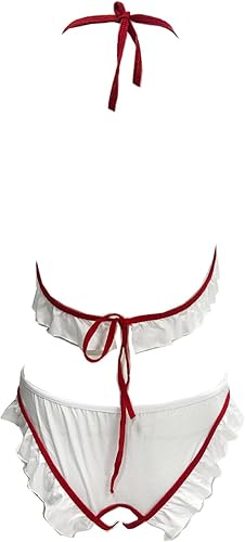 Vista 2 de Conjunto de lencería para mujer, disfraz de enfermera de ruiseñor travieso