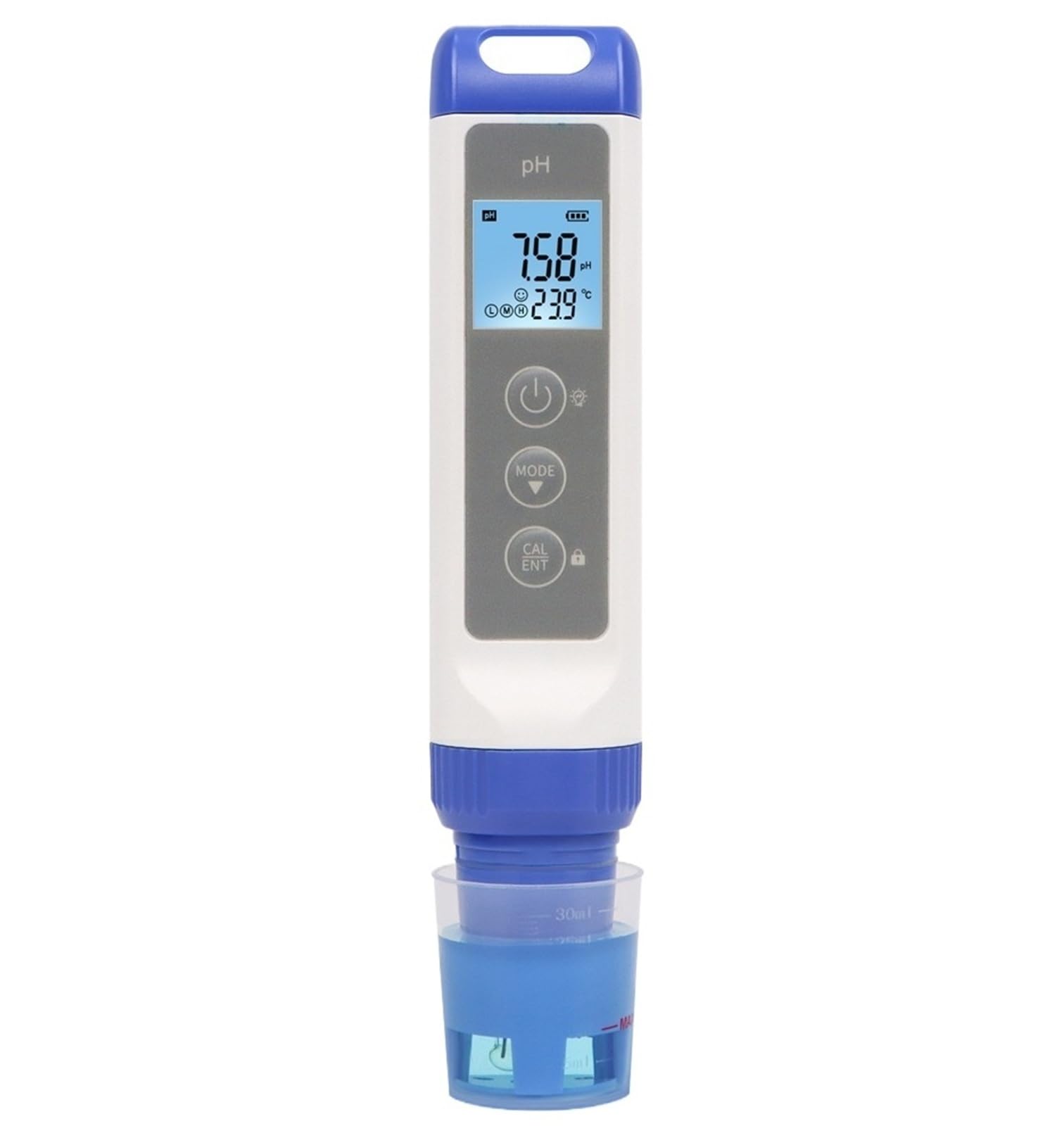 Ph Metre, Testeur de pH numérique LCD -2 à 16 pH, stylo de test étanche, détecteur de qualité de l'eau, testeur de température de pH et ORP haute précision for piscine et aquarium