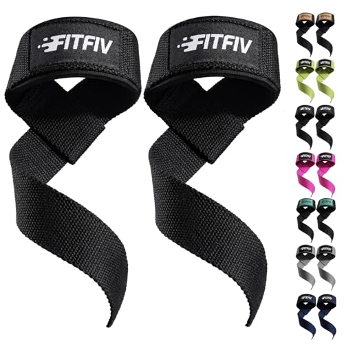 Lifting Straps for Weightlifting, Lifting Wrist Straps for Gym Strength Training, Neoprene-padded Wrist Cushion – Men & Women