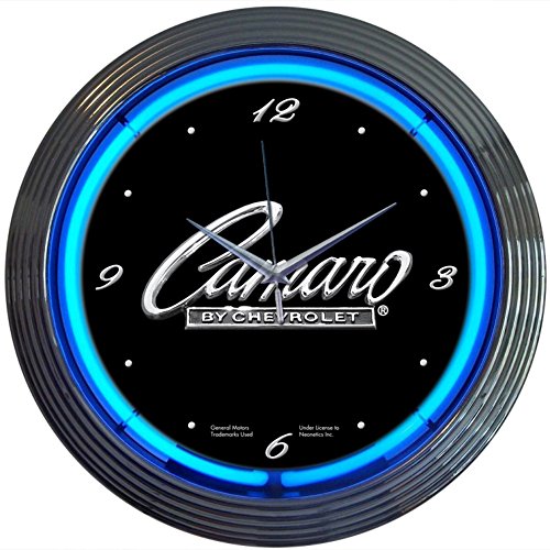 Neonetics Cars and Motorcycles Camaro Neon Wall Clock, 15-Inch