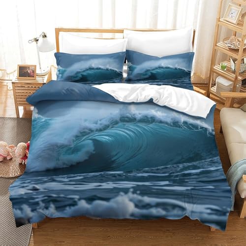 Housse de couette océan vagues 3D pour des nuits apaisantes et douces - 3