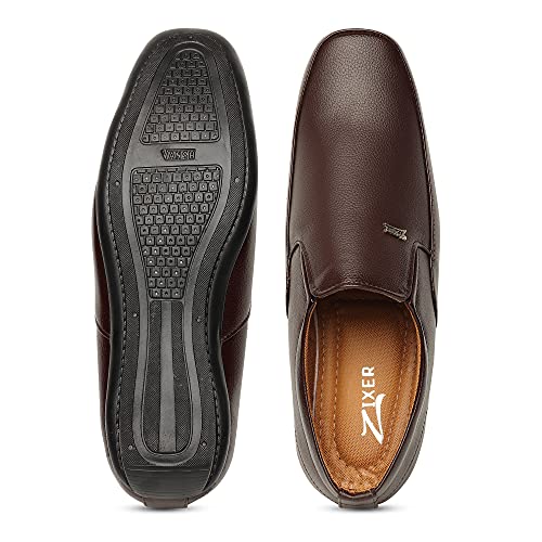 Image of Zixer Synthetic Leather Mens Formal Shoes || Office Formal Shoes Men Stylish|| Formal Shoes for Men Leather Look Slip On