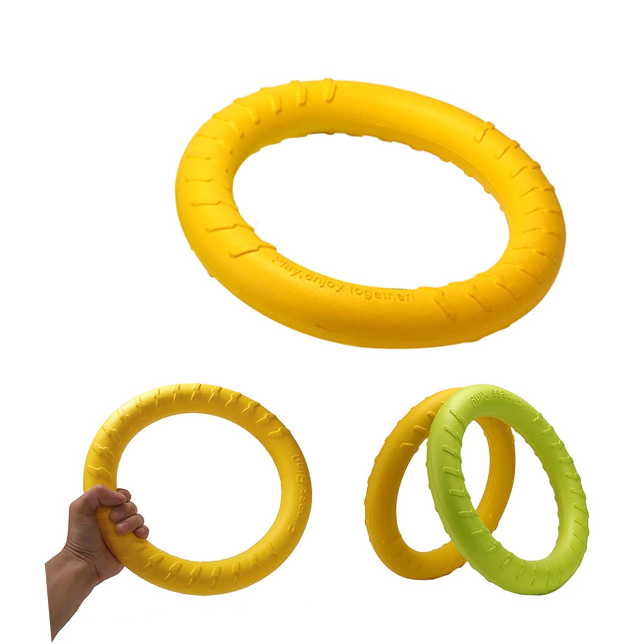 BESPORTBLE 2 Piezas Anillo de Eve eva Dog Toys Orange Juguetes para Perros Cachorros Anillo de Juguete para Mascotas Juguetes para morder Perros Cuidado Disco Volador