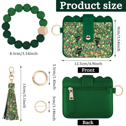 Image of Wristlet Wallet for Women with Keychain - RFID Card Holder Small Wallet Wristlet with Key Ring