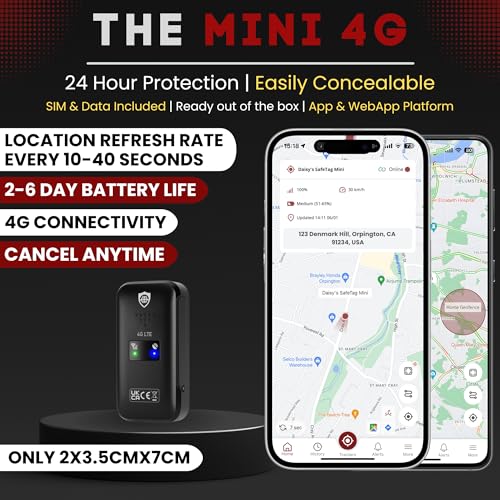 SafeTag Mini 4G - 4G LTE Rechargeable Mini GPS Tracker, Car, Van, Motorbike etc. 34-205 Countries, Real Time Tracking and Notifications, 7 Day Free Trial - Sim Included, 12 Month Warranty - Image 4