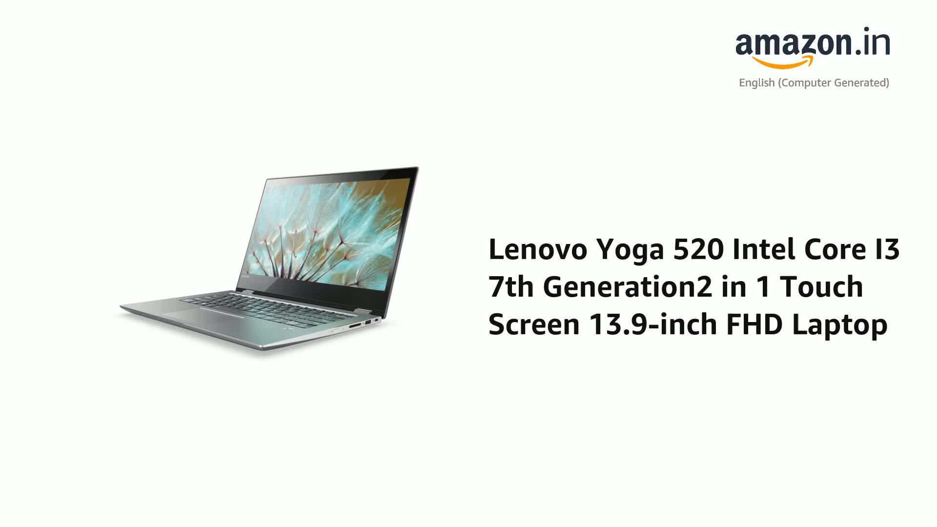 Lenovo Yoga 520 Intel Core I3 7th Generation2 in 1 Touch Screen