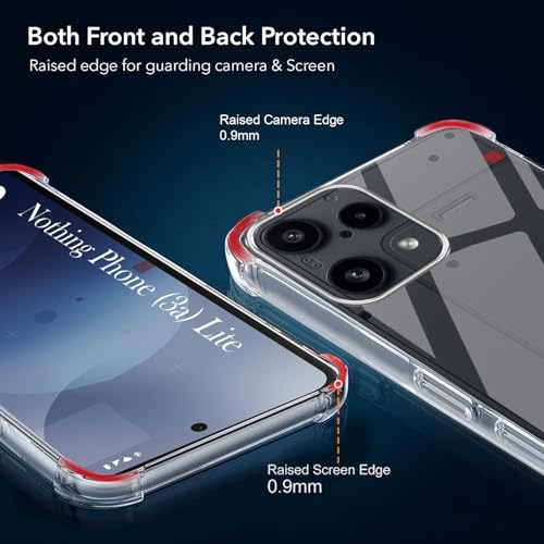 Image of Jkobi Shockproof Crystal-Clear Back Cover for Nothing Phone 3A Lite (Anti Yellow Case | Drop & Camera Protection | Hard Polycarbonate)