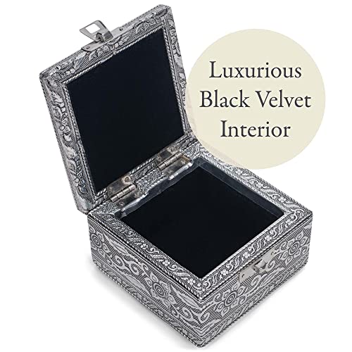 Cottage Garden XS9 Love You More Silver Color Metal Jewelry Keepsake Decorative Box thumb #2