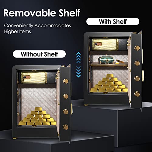 Riddost 4.2 Cub Home Safe Fireproof Waterproof, Large Fireproof Safe Box With Fireproof Document Bag, Double Safety Key Lock And Lcd Screen, Built In Cabinet Box, Money Safe For Home Office Hotel #TOP5