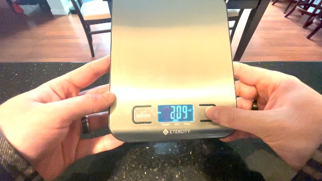 How do you reset an Etekcity Food Kitchen Scale?