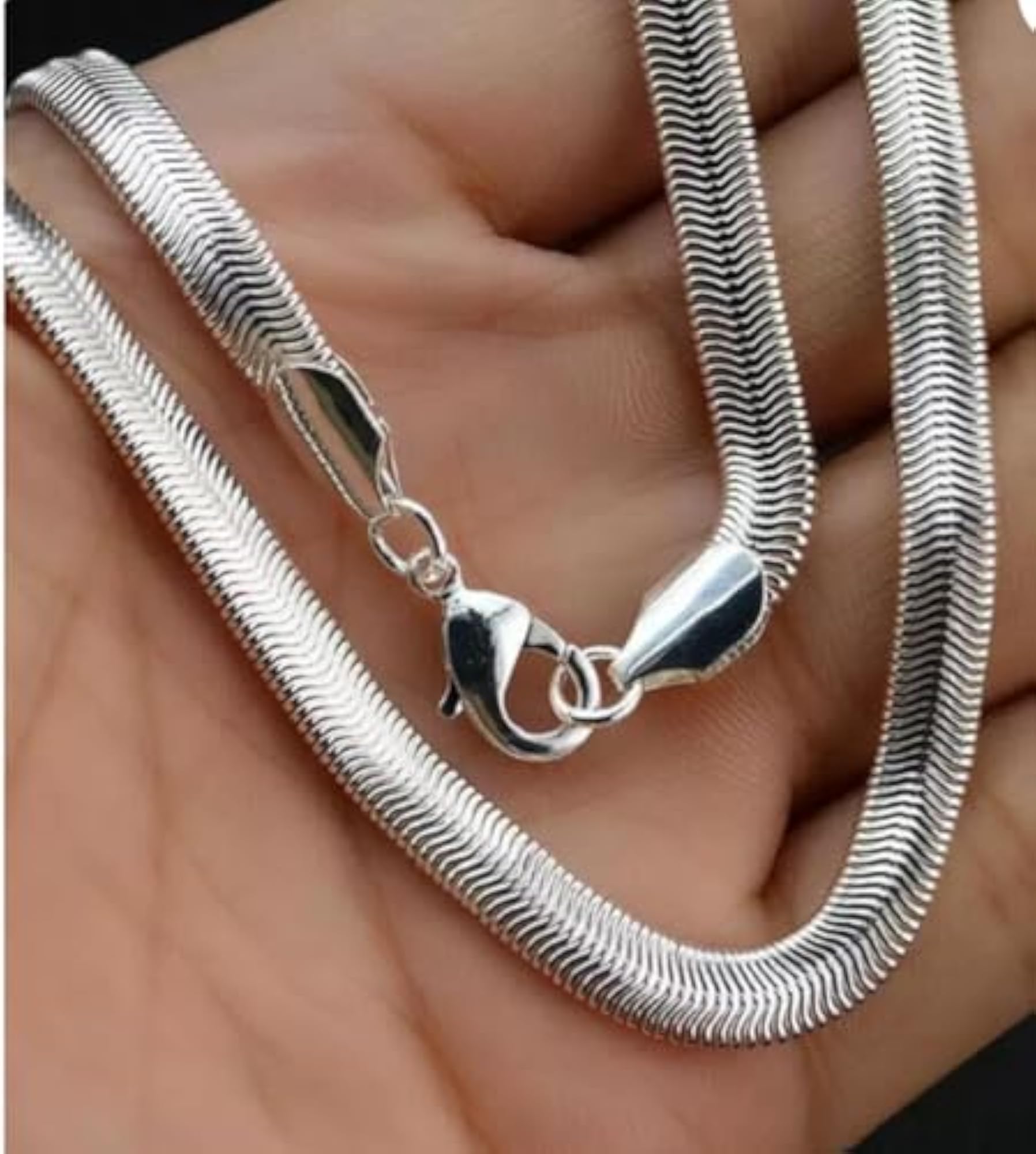 Men's Stainless Steel Long Chain Silver Necklace