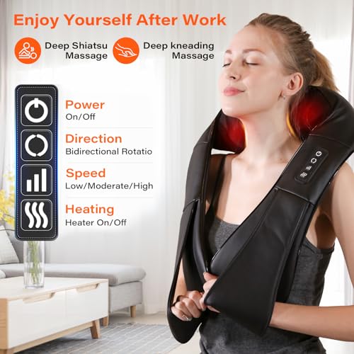 Wertyi WDS-0220 Shiatsu Neck Massager, Electric Neck And Back Massager thumb #3