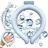 Neck cooling tube reusable wearable cooling neck wraps for summer heat cooling starts at 28c relief for hot flashes and fever smart ice neckband for all sports outdoor activities 1blue m  urban country home decor