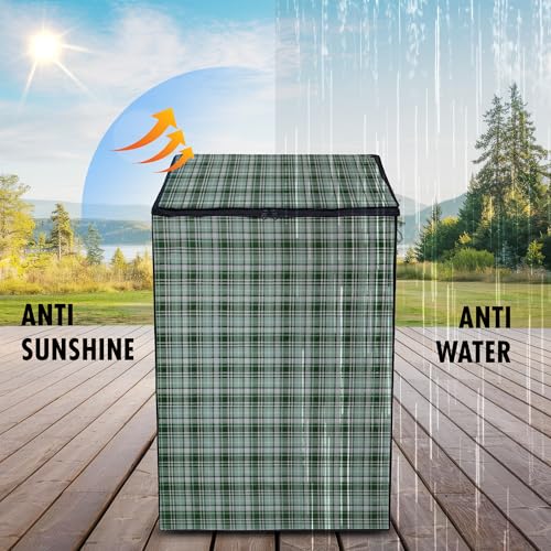 Image of Lithara Top Load Fully Automatic Washing Machine Cover for LG, Samsung, IFB, Whirlpool, Suitable for 6 KG & 6.5 KG - Waterproof, Dustproof Cover (Print-8)