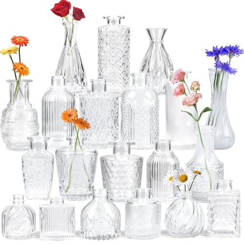Yirilan Bud Vases Set of 20 PCS, Flower Vases for