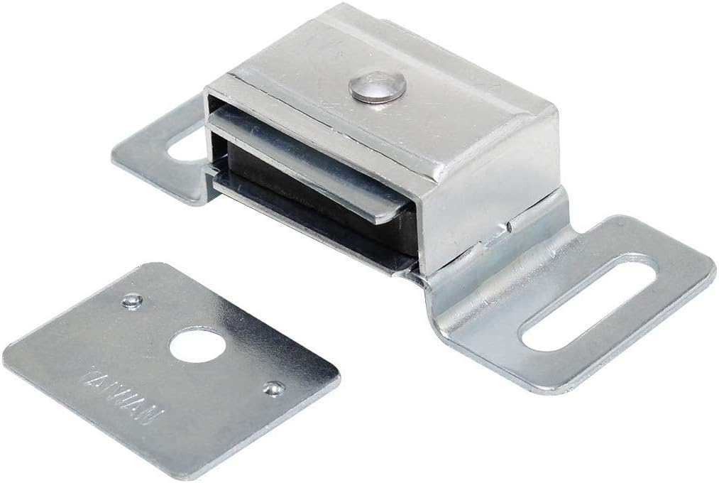 Litepak Magnetic Catch for Cabinet Doors Cupboards Drawers Shutters w/Metal Housing + Strike Plate & Screws (96-Pack)