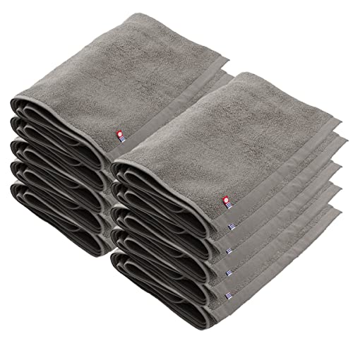 今治タオル 日本製 バスタオル コットン100% 約345g(1100匁) 70×130cm 全14色 ウォームグレー (10枚セット) [ 今治バスタオル コットンバスタオル エステタオル 業務用タオル サロンタオル 大判タオル ホテルタオル ホテル仕様