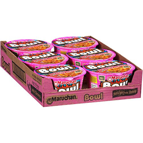 Maruchan Bowl Hot & Spicy Shrimp Flavor, 3.32 Oz, Pack of 6 - //coolthings.us