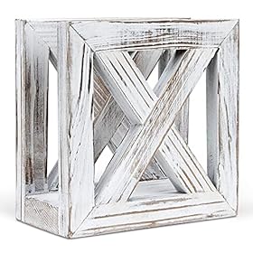 PUERSI Farmhouse Wooden Napkin Holder for Tables, Rustic Kitchen Decor for Counter, Ideal Napkin Dispenser for Dining… 5196jutDSgS. SS280