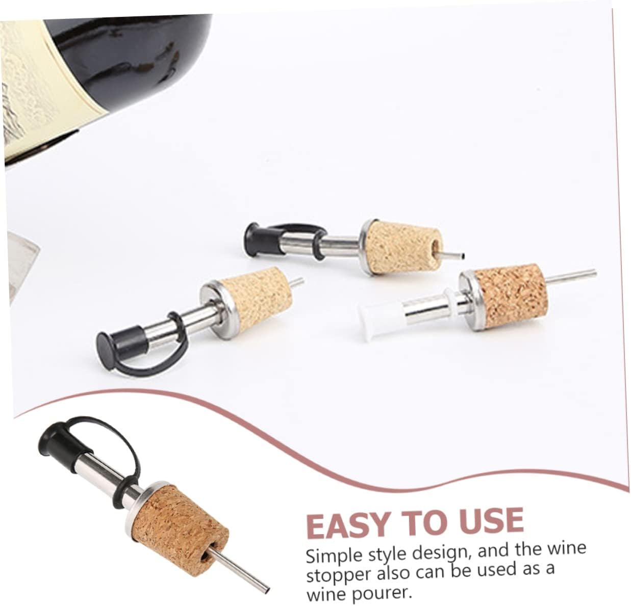 Amosfun 32pcs Reusable Wine Pourer Practical Wine Spout Stopper for Liquor Bottles Accessory for Parties and Gatherings