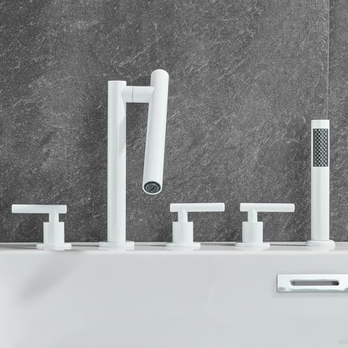 Ensemble de robinet de douche haut de gamme blanc mat à double commande murale
