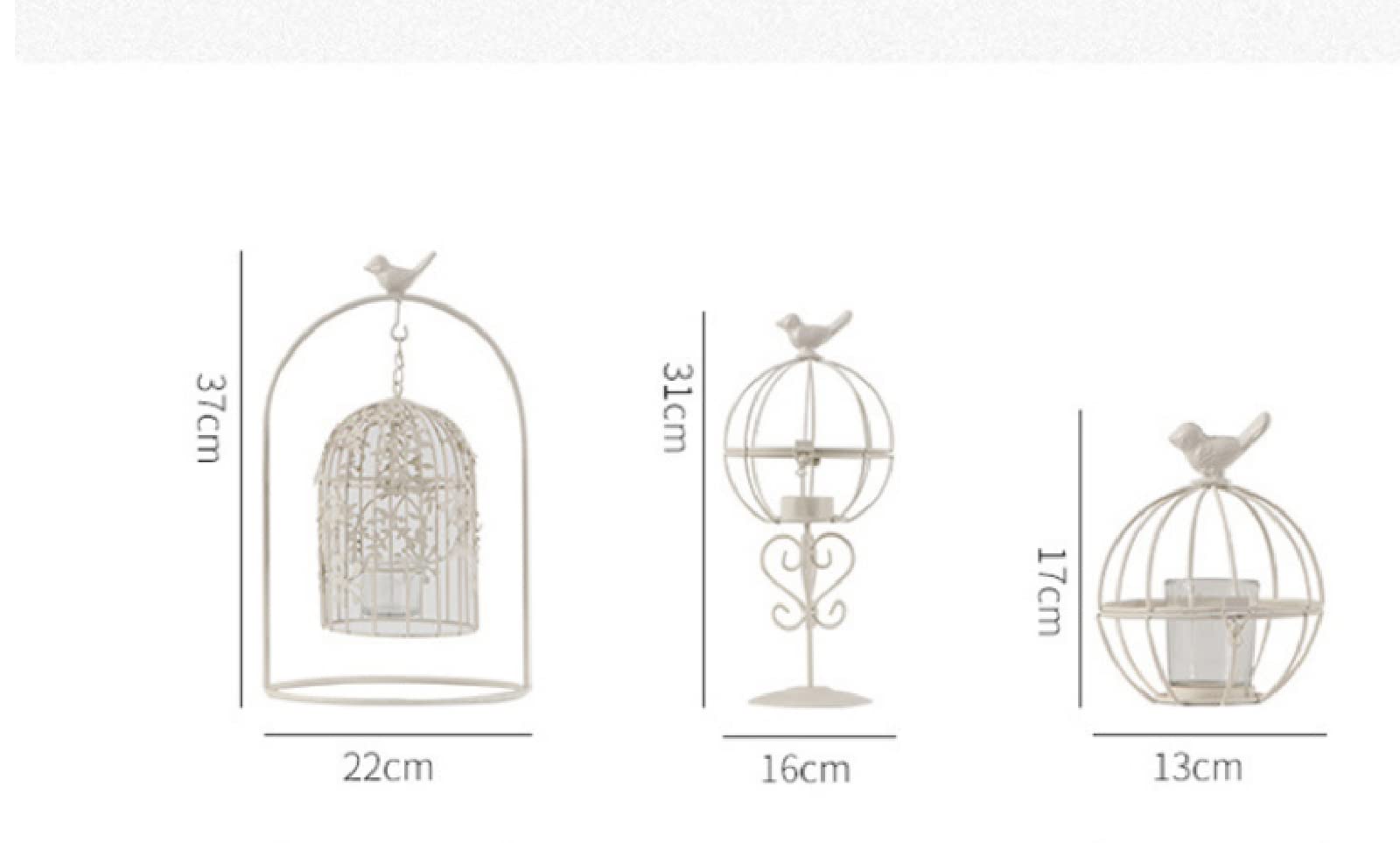 Jaula para pájaros, candelabro, portavelas de Hierro Forjado, Jaula para pájaros, decoración Retro para Bodas, Accesorios creativos, Taza Artesanal