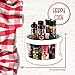 Homeries 2-Tier Lazy Susan Turntable - Tiered Rotating Kitchen Spice Organizer for Cabinets, Pantry, Bathroom, Refrigerator - Non-Skid Surface & Rimmed Edge