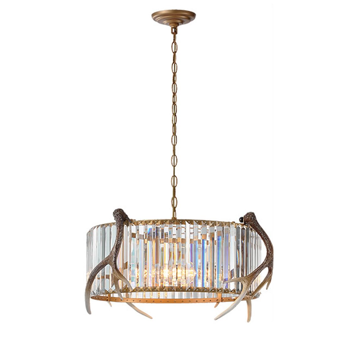 KXEcoLife E27 Scandinavian light luxury chandelier, creative retro for living room restaurant bar B&B cafe card holder lamps and lanterns,E