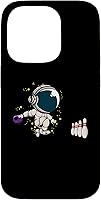 Vista 17 de Jugador de bolos astronauta para iPhone 13 Pro Max Pines de bola de boliche Funda para equipo de bolos