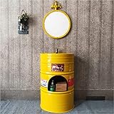 Mueble de tocador independiente con lavabo, diseño moderno con grifo y drenaje incluidos