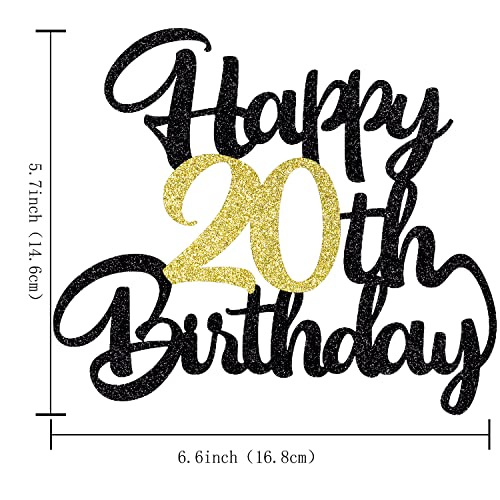 Image of 20th Happy birthday cake topper party decoration gift plugin ﻿ | Cheers to 20 Years,20 & Fabulous /Hello 20th Legend since Awesome since2006 Straight Outta Party Decoration Gift Plugin