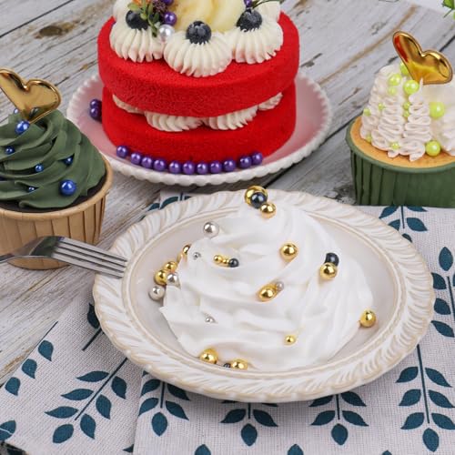 Sprinkles for Cake Decorating, Green Pearl Sprinkles 4 Sizes Mix for Cake Cupcake Cookie Baking Donuts Ice Cream Toppings - Thumbnail 5