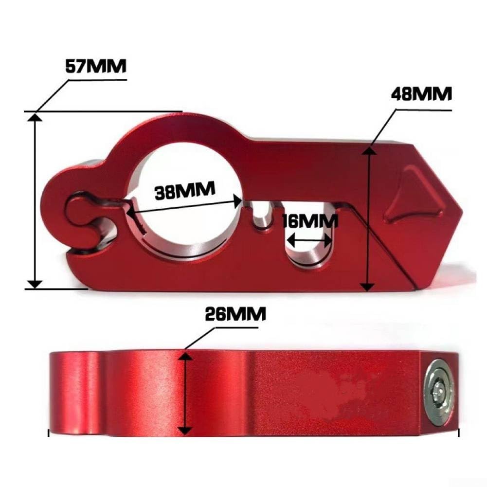 Poignée de casque de moto avec corps usiné CNC pour une protection antivol fiable et une fixation facile (noir)