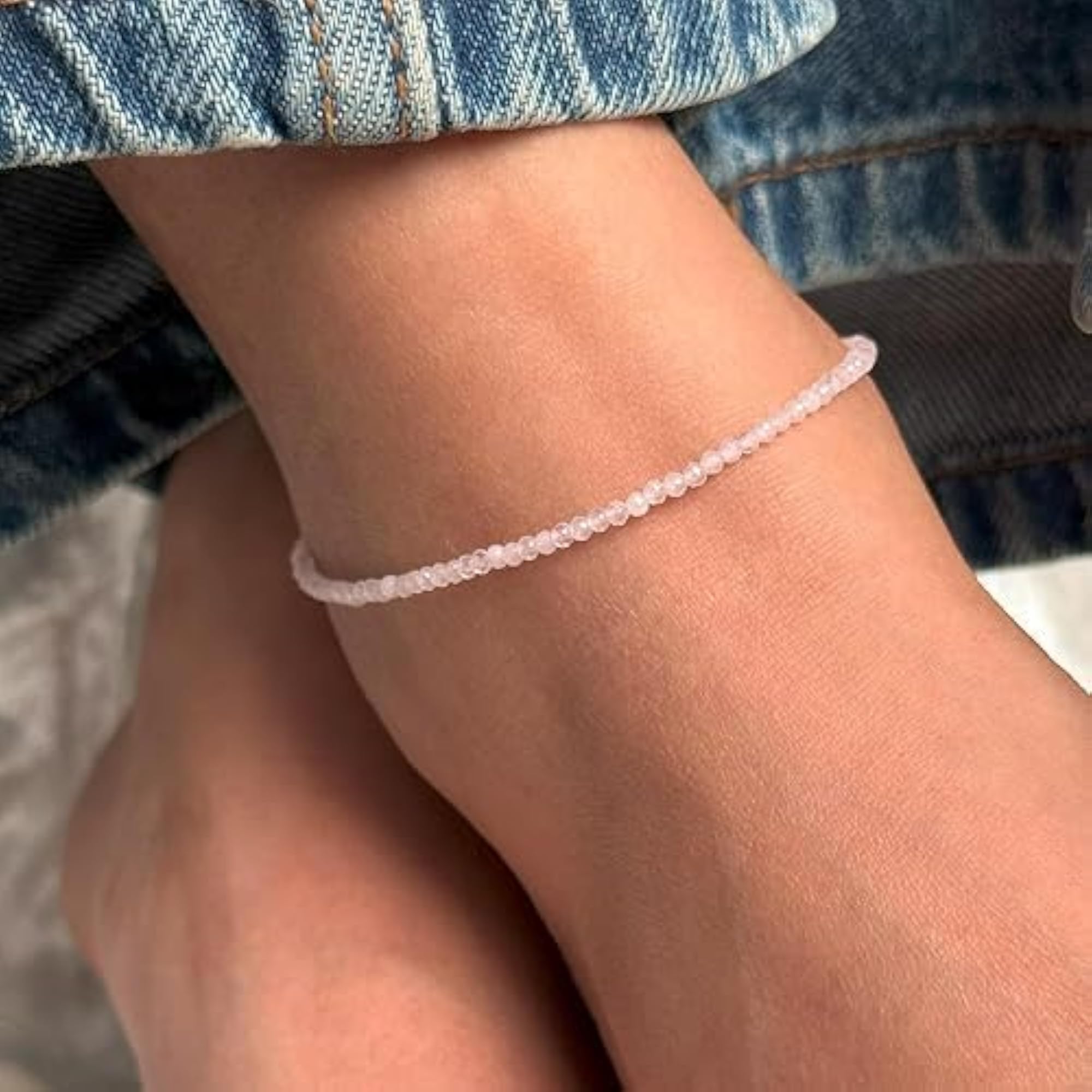 Natural Clear Quartz Dhan Yog Anklet Combo for Women & Girls