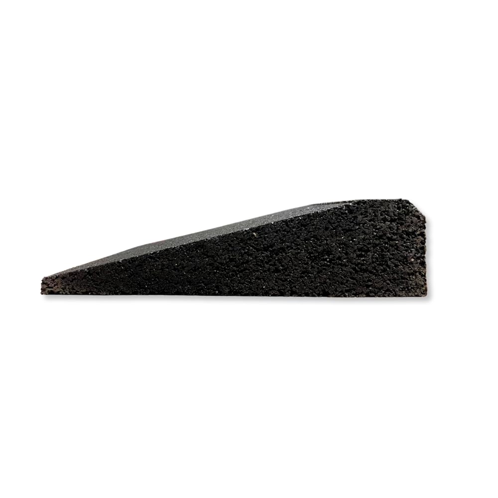 bepco Rampe de Trottoir, L x l x H : 100 x 25 x 5 cm, en Caoutchouc (Noire), avec rondelles intégrées à la Rampe pour la Fixation