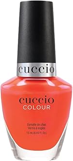 Cuccio Paradise City | Neon Nail Polish Nail Paint | 13ml | Long Lasting, Glossy, Vegan | Paraben Free | No Yellowing | FREE from Harmful Chemicals - Coral