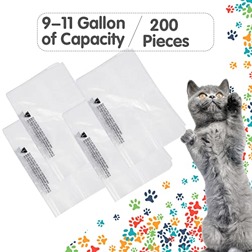 Harloon 200 Pcs Cat Waste Drawer Liners Replacement 9-11 Gallons Liner Bags Jumbo Litter Box Liner Compatible With Litter Robot 3/4 For Cat Kitten Pan Waste Bin Disposal #TOP1