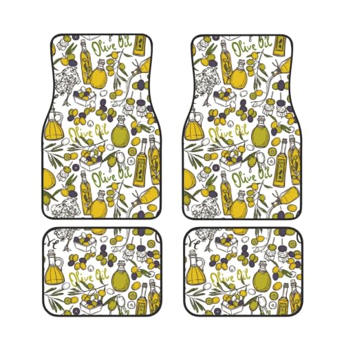 Alfombrillas de coche antideslizantes de neopreno en juego de 4 piezas para proteccion de vehiculos