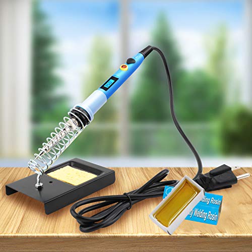 Electronics Soldering Iron Kit - 80W Digital LCD Solder Gun with ON/OFF Switch Adjustable Temperature Controlled and Fast Heating Thermostatic Design Welding Tools for DIY Welding Circuit Board - Thumbnail 6