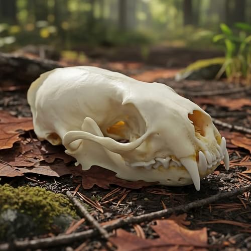Image of Taxidermy Real Animals Skull Decor - Model Animals Bones Specimen,Taxidermy Supplies for Science Education,Collection (Mink Skull)
