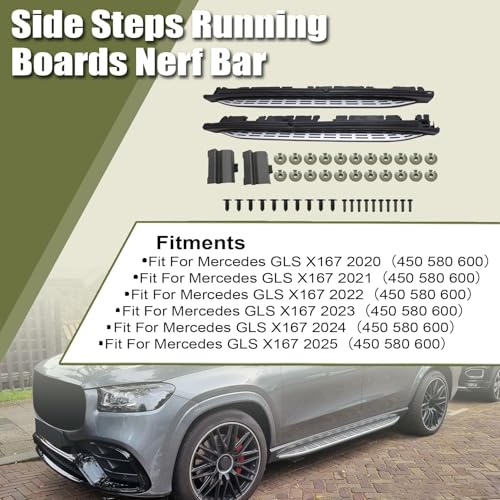 Estribo lateral para Mercedes GLS X167 2020-2025 set 2 miniatura 2