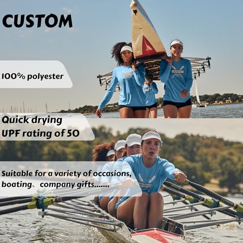 Custom Women's Posi-UV® Pro Long Sleeve Tee - Personalized UPF 50 Sun Protection, Moisture-Wicking Performance Shirt - Design Your Own Logo/Text.2