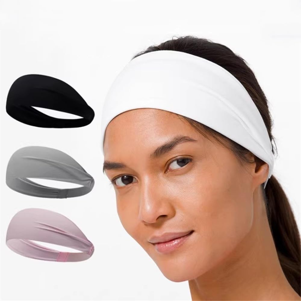 Sport Schweißband Laufen Fitness Breites Haarband für Laufen, Yoga, Gym
