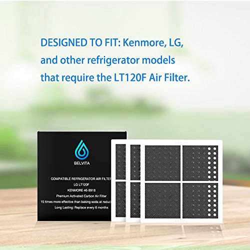 Belvita Refrigerator Air Filter Replacement Compatible With Lg Lt120F Adq73214404 Adq73214402 469918 9918 46-9918-3 Pack, 3 Count (Pack Of 1) #TOP3