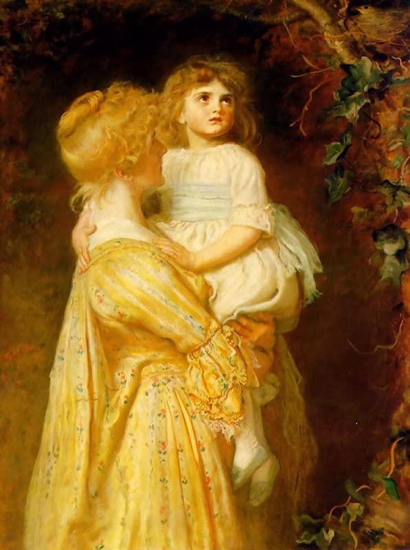 Peinture murale le Nid de John Everett Millais pour la décoration du salon