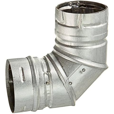 M&G DuraVent DURAVENT 3PVL-E90R 3" Vent 90 Degree Elbow, No Size, Silver Cover