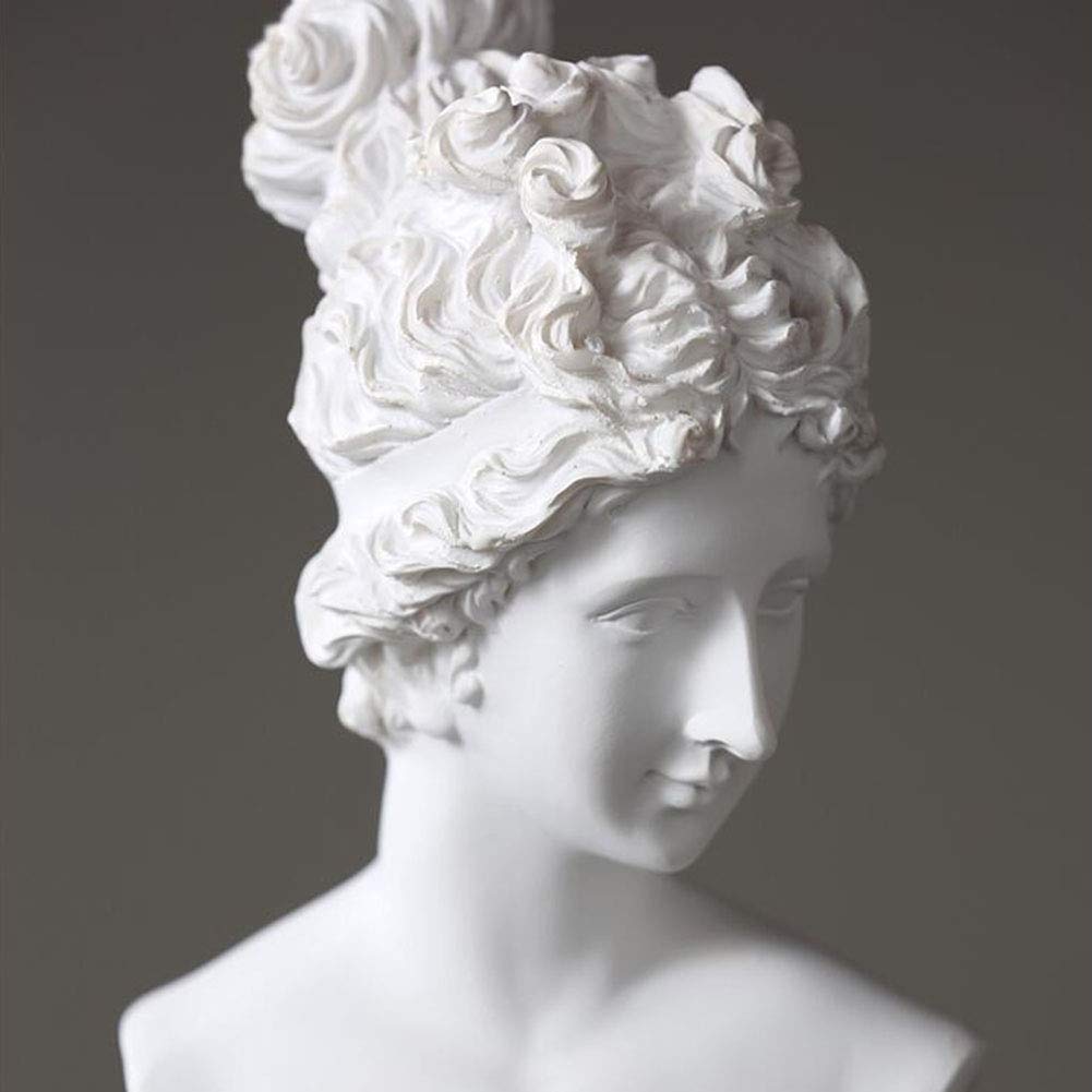 Escultura De Busto,Estatua Griega Clásica Estatuilla De Resina Arte Decoración del Hogar para Boda Fiesta Artesanía SPA Meditación Adornos-blancob 45x18x12cm(18x7x5inch) Regalo Novedad