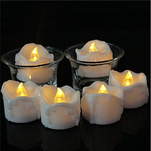 LED Kerzen, Zuoao Flammenlose Kerzen Batteriebetriebene im 12er Set mit Timerfunktion, Echt Flammen Effekt Flackernde Teelichter 6 Stunden auf und 18 Stunden Off für Weihnachtsdeko, Hochzeit, Party